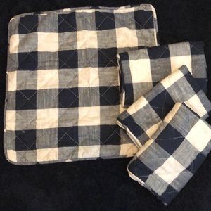 Gingham plaid pillow sham covers